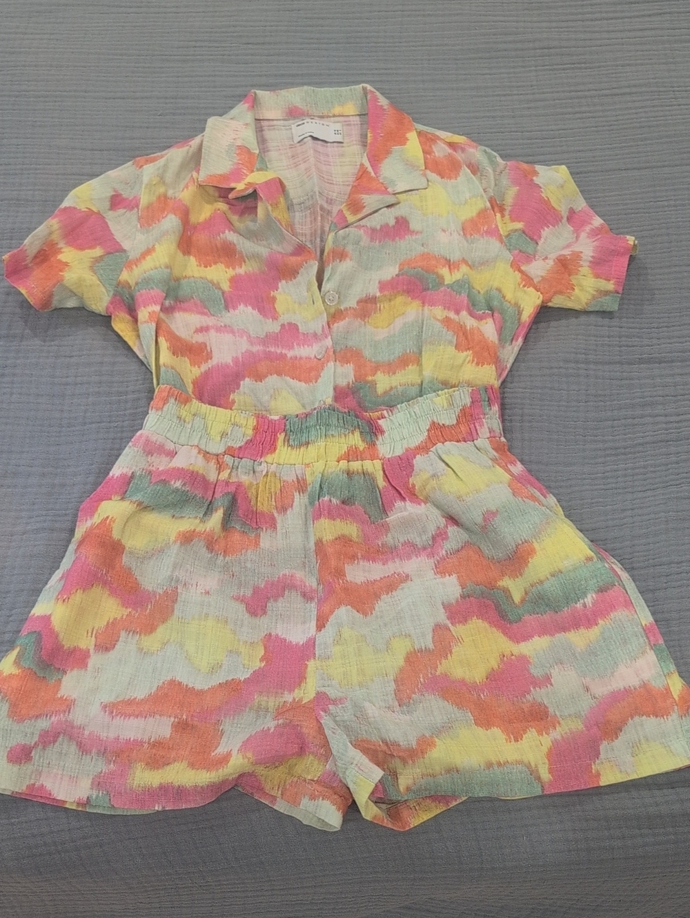 Asos Women 2 Piece Beach Set in Rainbow Pastels - Medium
